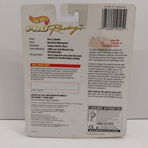 Terry Labonte #5 Hot Wheels Pro Racing Kelloggs Monte Carlo & Tool Box  #N045 - Picture 3 of 3